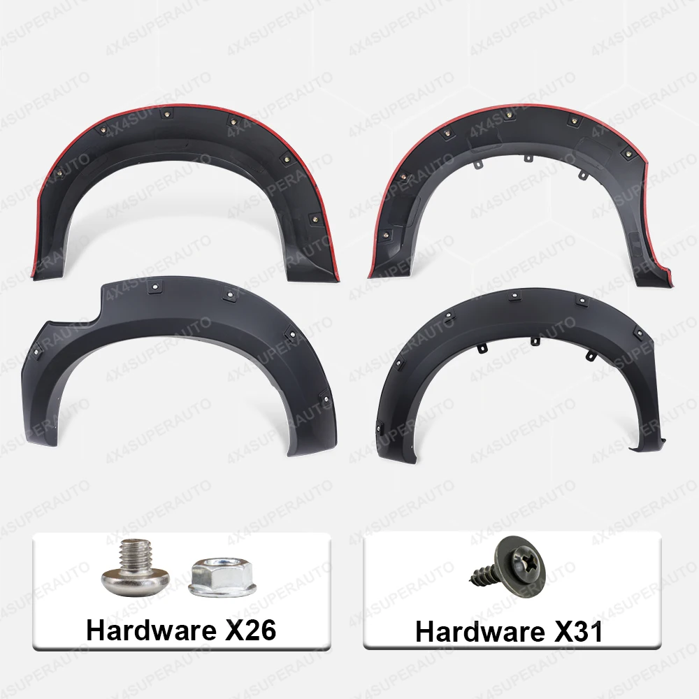 Pocket Style Fender Flares For Toyota Hilux Vigo SR SR5 2005-2014 30mm Widen Wheel Arch Extensions Offroad Car Accessories