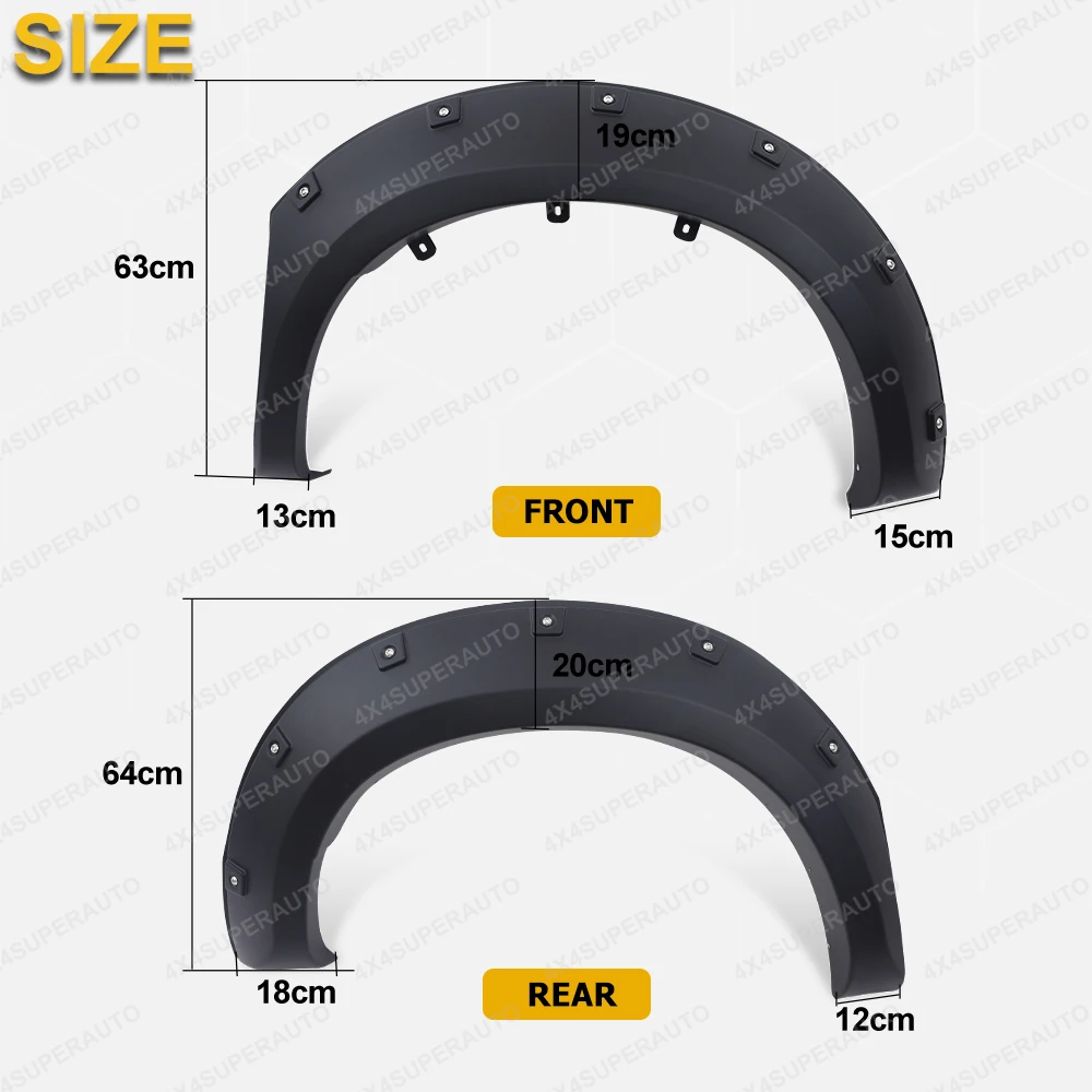 Pocket Style Fender Flares For Toyota Hilux Vigo SR SR5 2005-2014 30mm Widen Wheel Arch Extensions Offroad Car Accessories