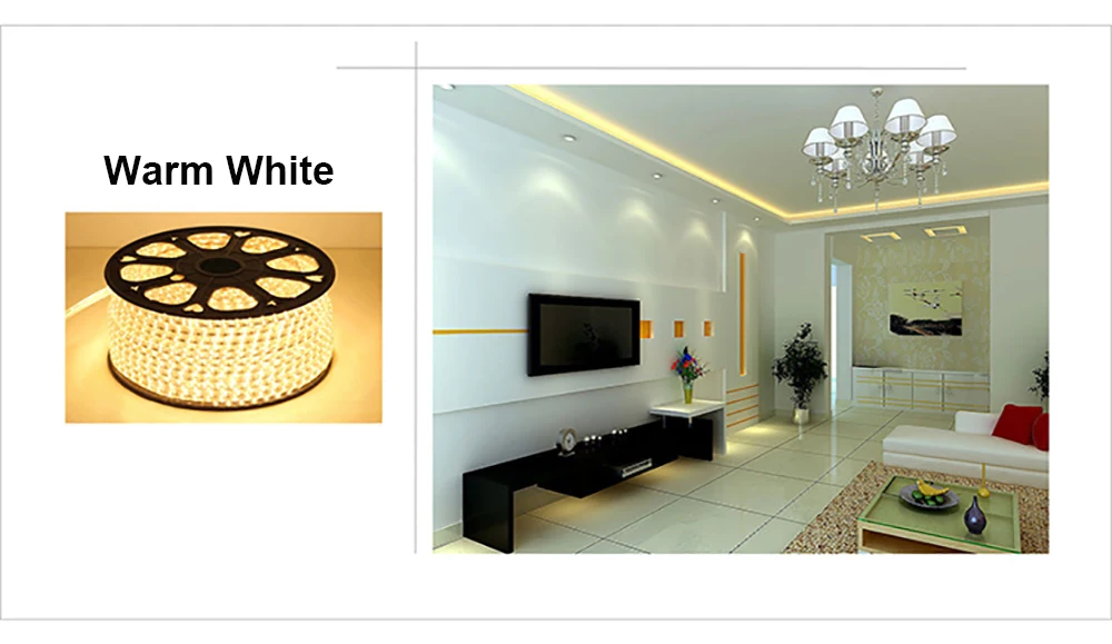 120LEDs/m SMD 3014 LED Strip Light 220V Outdoor Waterproof Lamp White Warm White Blue LED Tape Ribbon for Home Decor Lighting