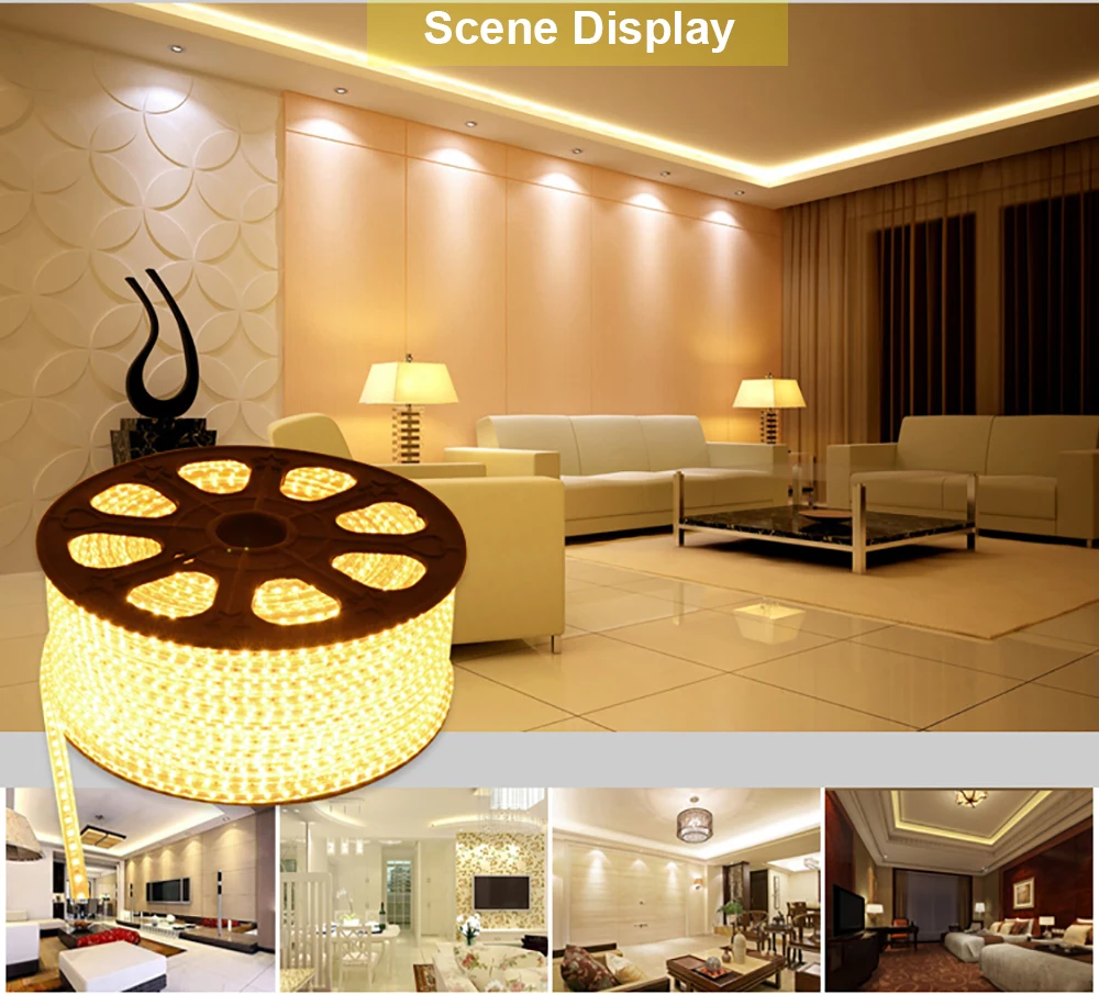 120LEDs/m SMD 3014 LED Strip Light 220V Outdoor Waterproof Lamp White Warm White Blue LED Tape Ribbon for Home Decor Lighting