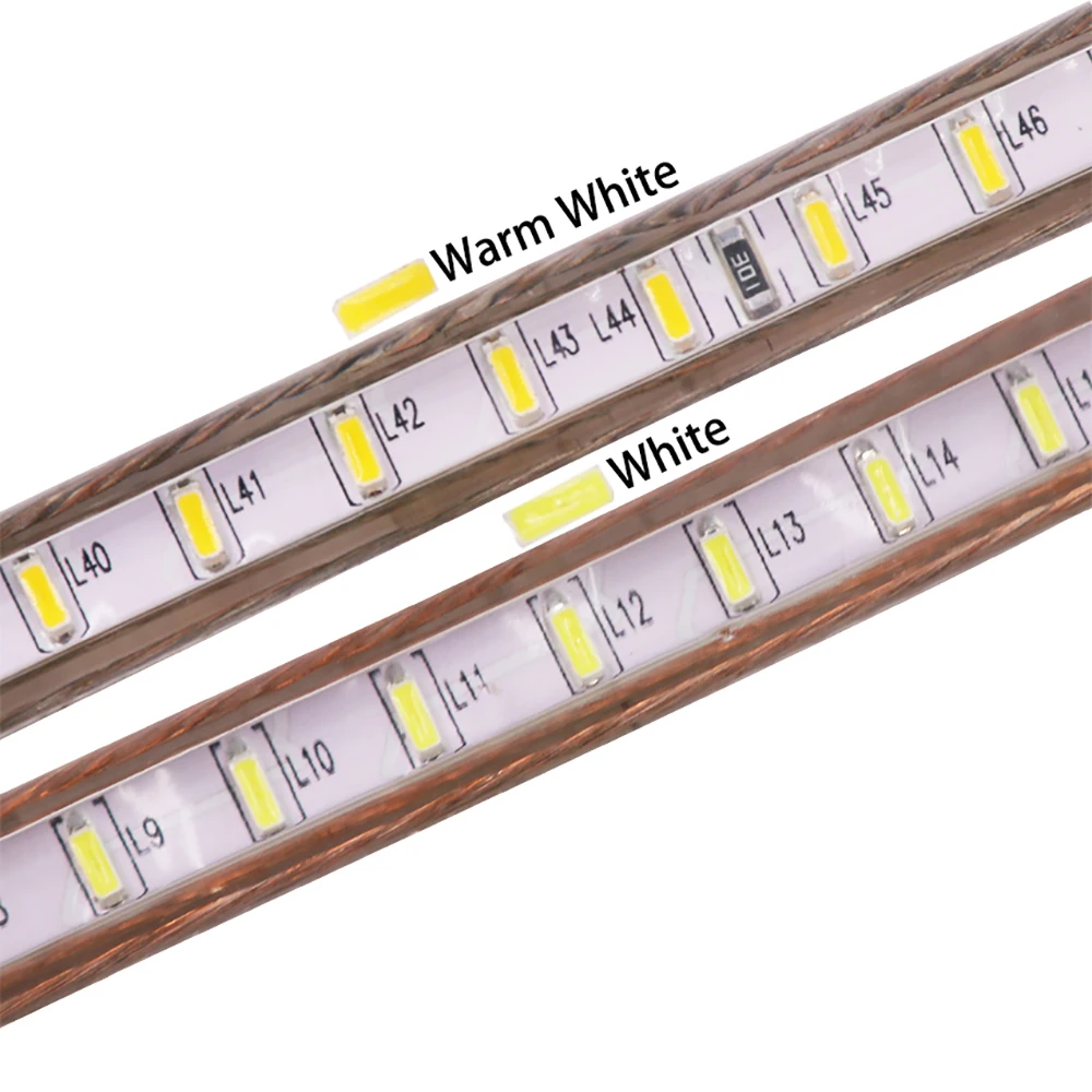 120LEDs/m SMD 3014 LED Strip Light 220V Outdoor Waterproof Lamp White Warm White Blue LED Tape Ribbon for Home Decor Lighting