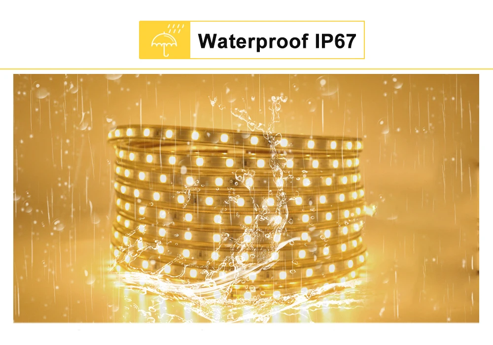 120LEDs/m SMD 3014 LED Strip Light 220V Outdoor Waterproof Lamp White Warm White Blue LED Tape Ribbon for Home Decor Lighting