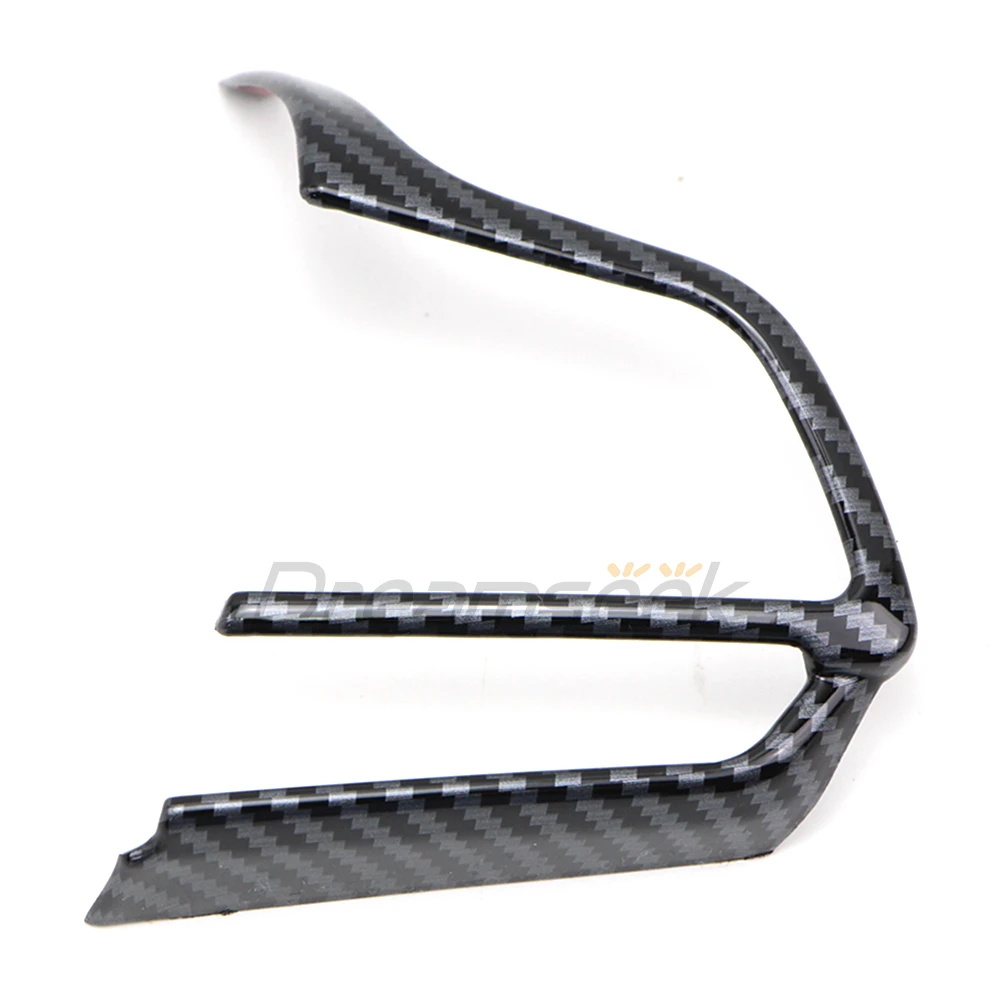 Car Interior Carbon Fiber Look For Toyota Highlander XU70 2020 2021 2022 2023 Steering Wheel Cover Trim Protective Sticker