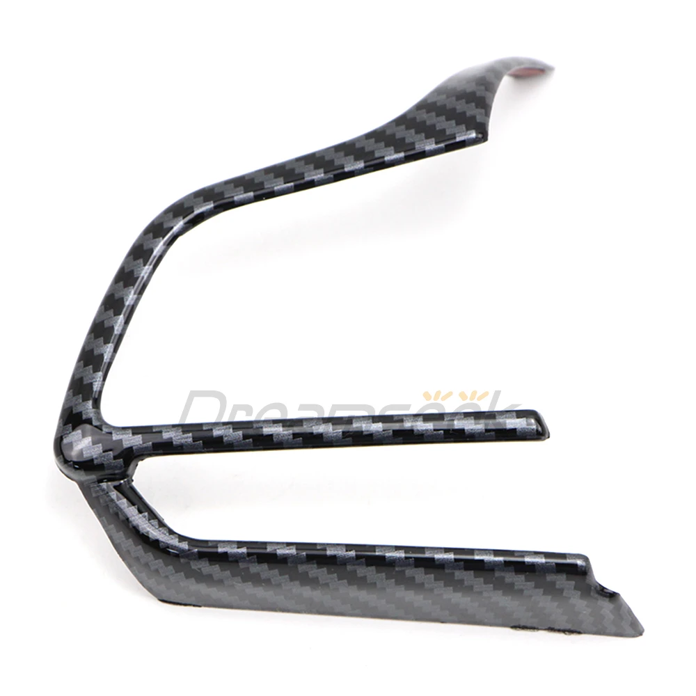 Car Interior Carbon Fiber Look For Toyota Highlander XU70 2020 2021 2022 2023 Steering Wheel Cover Trim Protective Sticker