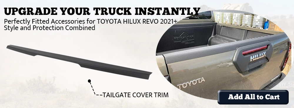 For Toyota Hilux N80 Fender Flares 2015-2024 Revo Rocco Rogue Wheel Arch Extensions OEM Style 12mm Wide ABS Matte Black