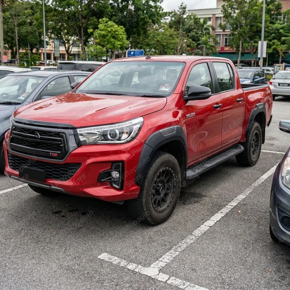 For Toyota Hilux N80 Fender Flares 2015-2024 Revo Rocco Rogue Wheel Arch Extensions OEM Style 12mm Wide ABS Matte Black