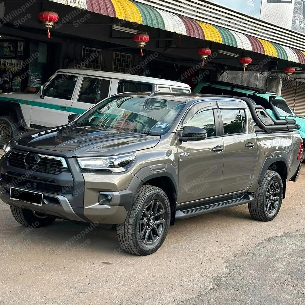 For Toyota Hilux N80 Fender Flares 2015-2024 Revo Rocco Rogue Wheel Arch Extensions OEM Style 12mm Wide ABS Matte Black