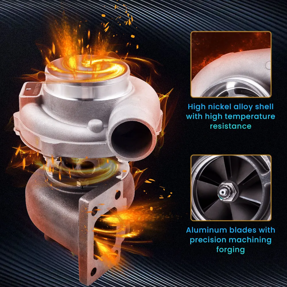 GT3076R GT3037 GT30 T3 4-BOLT Flange 500HP Turbo Charger 0.6 A/R 0.82 Turbine universal Turbo Charger 500BHP Water Cold