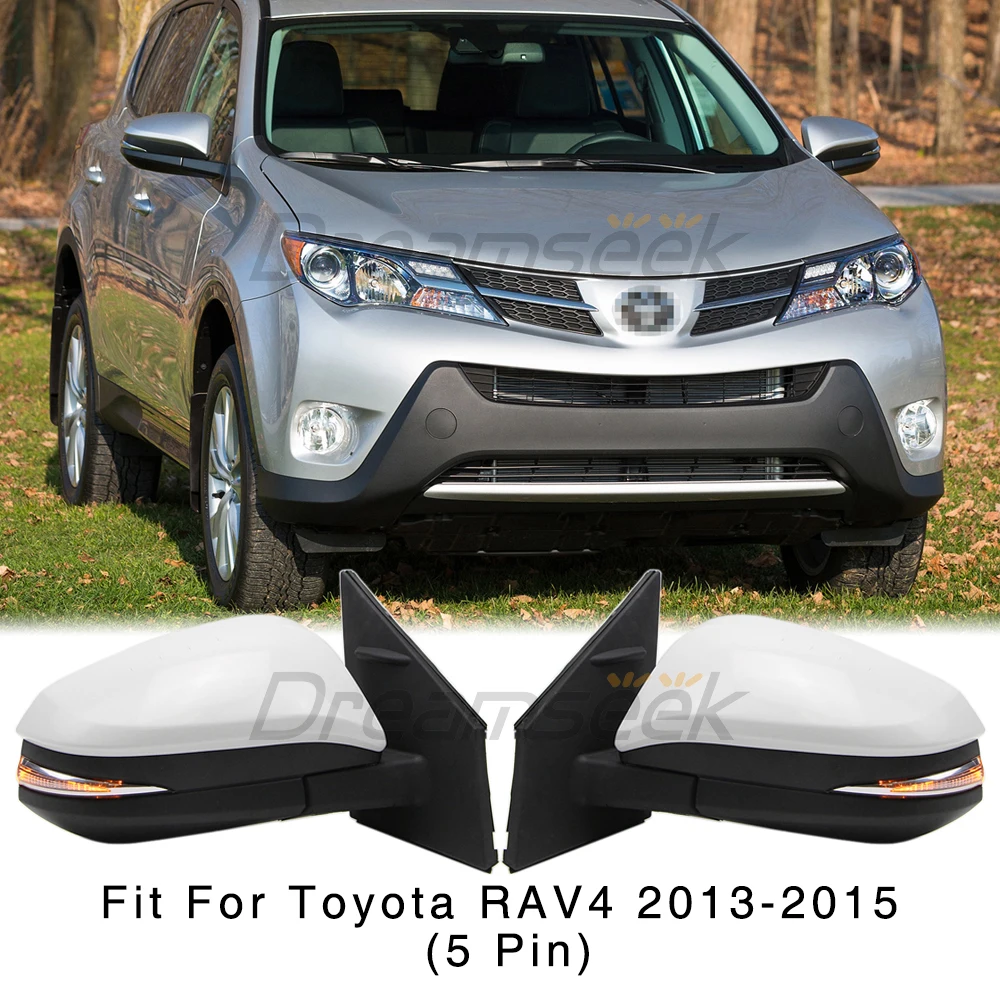 Left & Right Side Door Turn Signal Light Rearview Mirror For Toyota RAV4 XA40 2013 2014 2015 LED Side Mirror Indicator Lamp