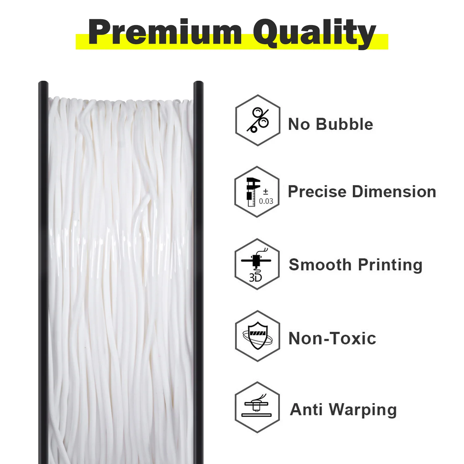 GEEETECH 3D Printer Flexible Filament TPU Material 1kg 2.2LBS/Spool 1.75mm Plastic Vacuum Packaging, Non-Toxic High Quality Safe