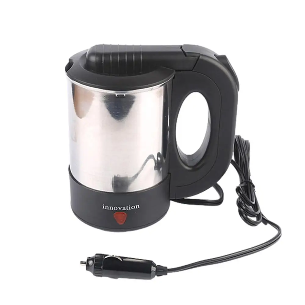 Car Kettle Truck Electric Water Heater Truck Stainless Steel Car Coffee Mug Heated Water Cup Pot Bottle 12V/24V For Travel