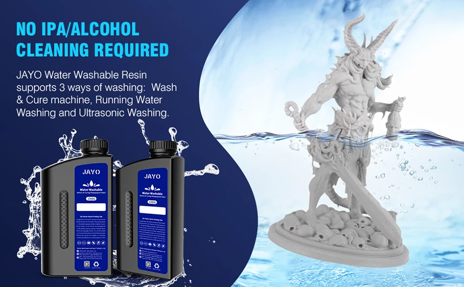JAYO Water Wash  405nm UV Resin 10kg ABS Like 3D Printer Resin 405nm UV Standard Rapid Photopolymer Resin for LCD/DLP/SLA