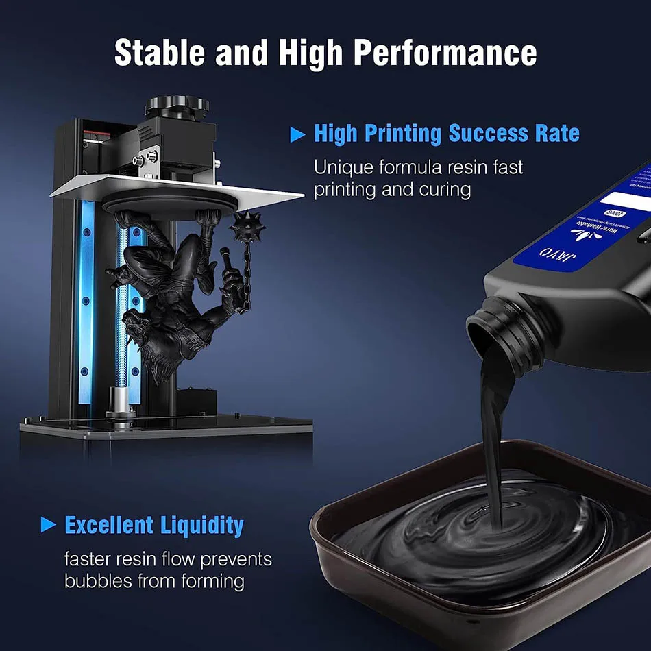 JAYO Water Wash  405nm UV Resin 10kg ABS Like 3D Printer Resin 405nm UV Standard Rapid Photopolymer Resin for LCD/DLP/SLA