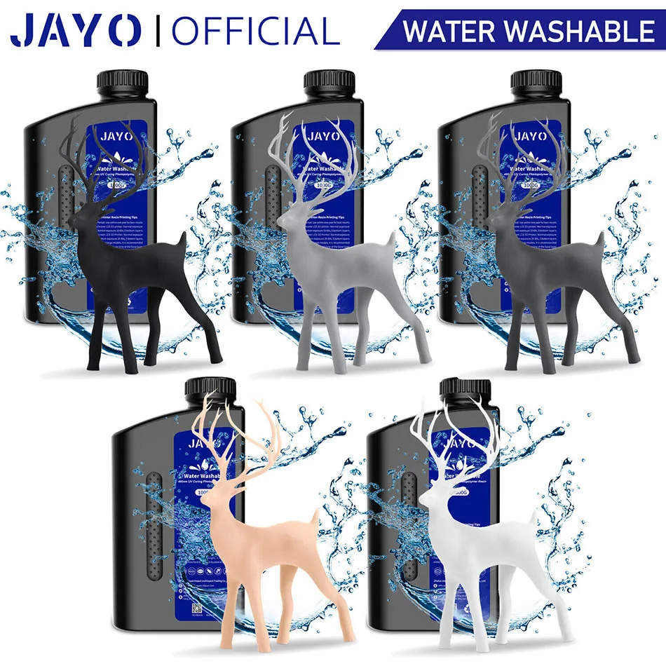 JAYO Water Wash  405nm UV Resin 10kg ABS Like 3D Printer Resin 405nm UV Standard Rapid Photopolymer Resin for LCD/DLP/SLA