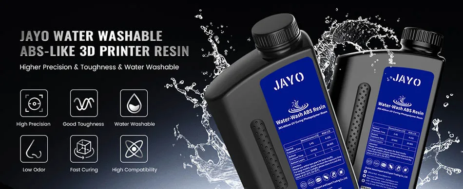 JAYO Water Wash  405nm UV Resin 10kg ABS Like 3D Printer Resin 405nm UV Standard Rapid Photopolymer Resin for LCD/DLP/SLA