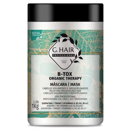 G.Hair B-tox Hair Mask Organic Therapy for Voluminous and Undisciplined Hair 500g