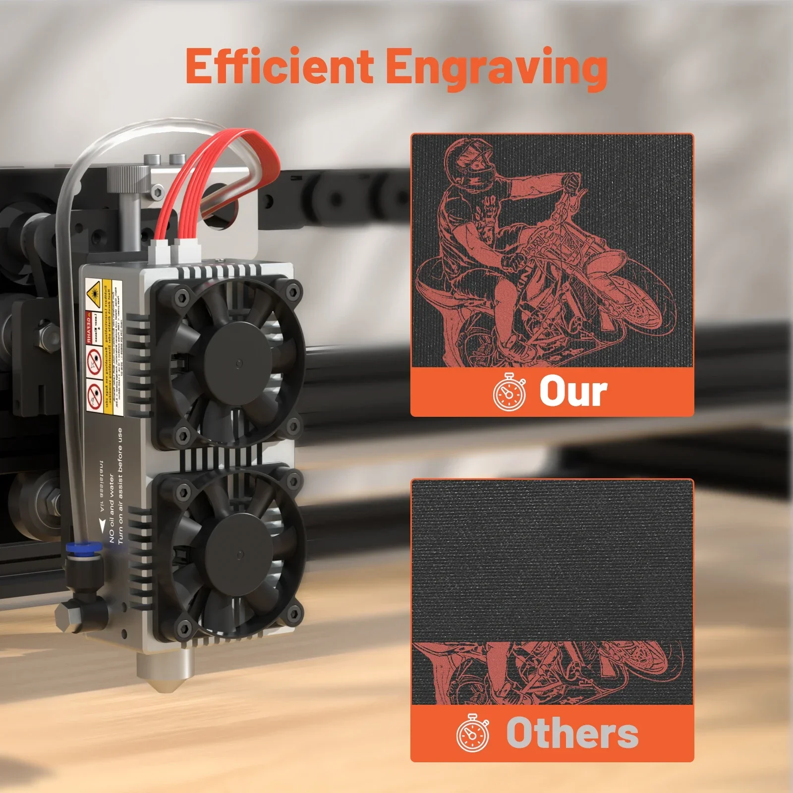 NEJE E80 Laser Module 24W 450NM Fixed Focus 4xLD Array Lens Compression Light Path for Engraving Wood Metal Cutting Tools