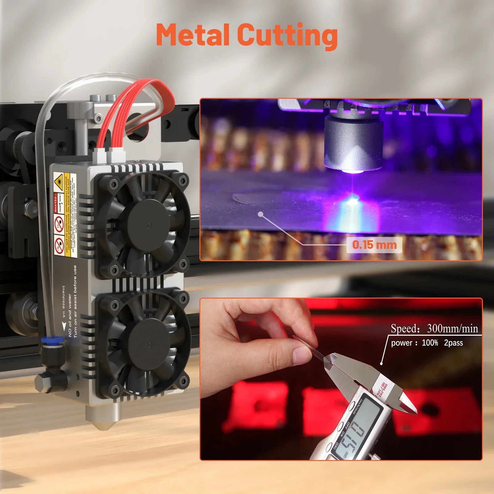 NEJE E80 Laser Module 24W 450NM Fixed Focus 4xLD Array Lens Compression Light Path for Engraving Wood Metal Cutting Tools