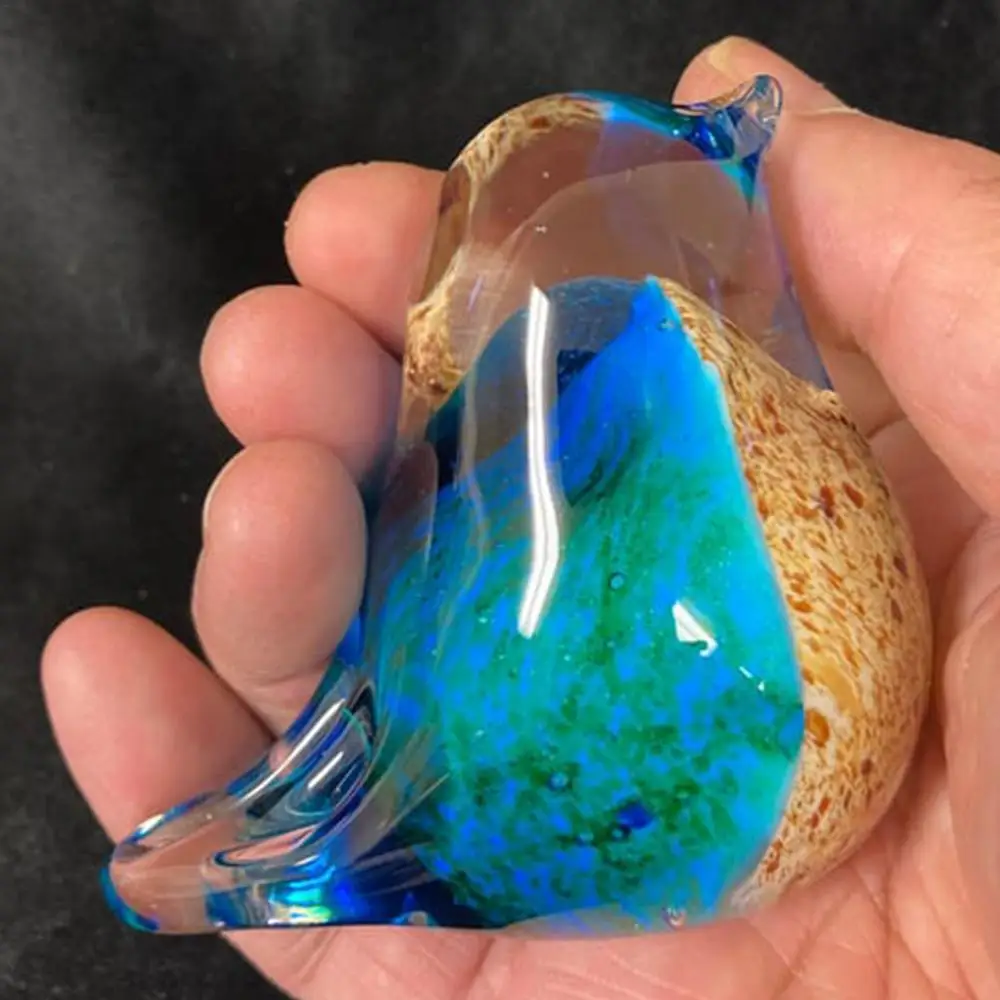 Glass Birds Figurines Handmade Art Bluebird Status Home Tabletop Centerpiece Decor Decorative Glass Blown Bird Figurines for