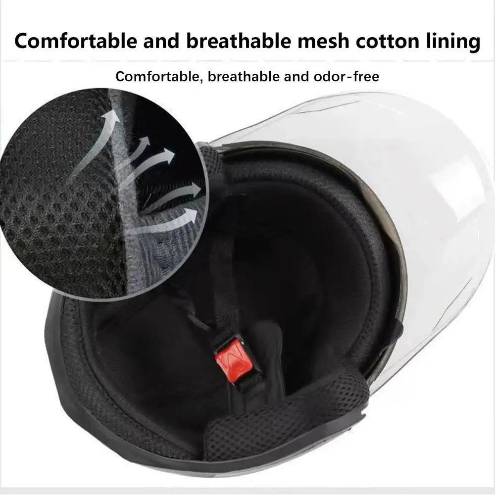 New Open Face Motorcycle Helmet Motorbike Helmets Seasons Safety Motor Bike Scooter With For Men Women Hot Sales
