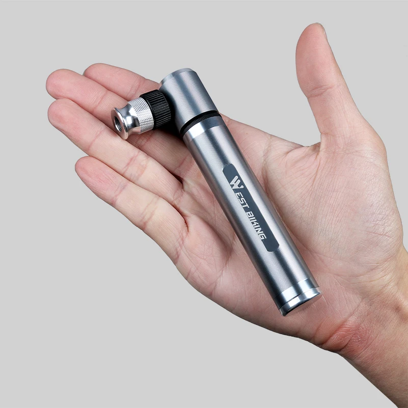 WEST BIKING Portable Mini Aluminium Alloy Bicycle Air Pump 160 PSI Tire Inflator Ultra Light MTB Accessories Road Bike Pump