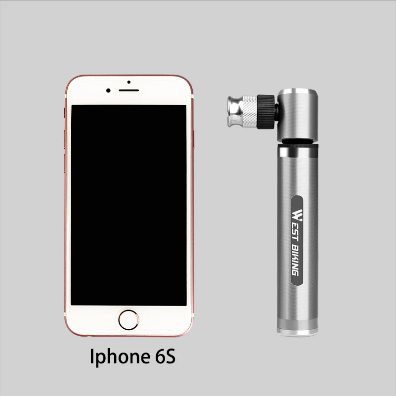 WEST BIKING Portable Mini Aluminium Alloy Bicycle Air Pump 160 PSI Tire Inflator Ultra Light MTB Accessories Road Bike Pump