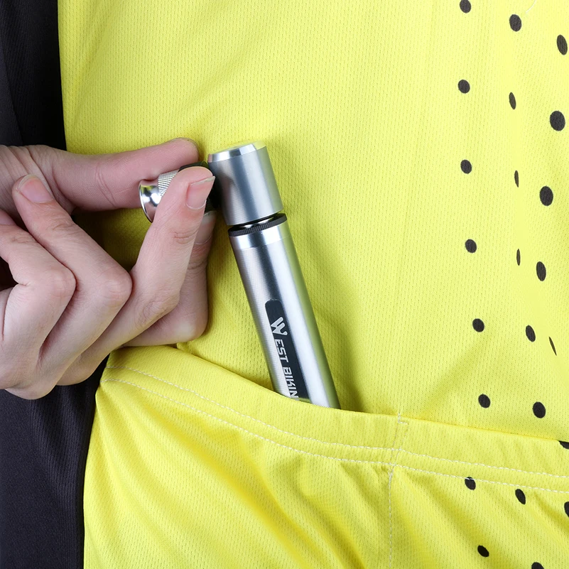 WEST BIKING Portable Mini Aluminium Alloy Bicycle Air Pump 160 PSI Tire Inflator Ultra Light MTB Accessories Road Bike Pump