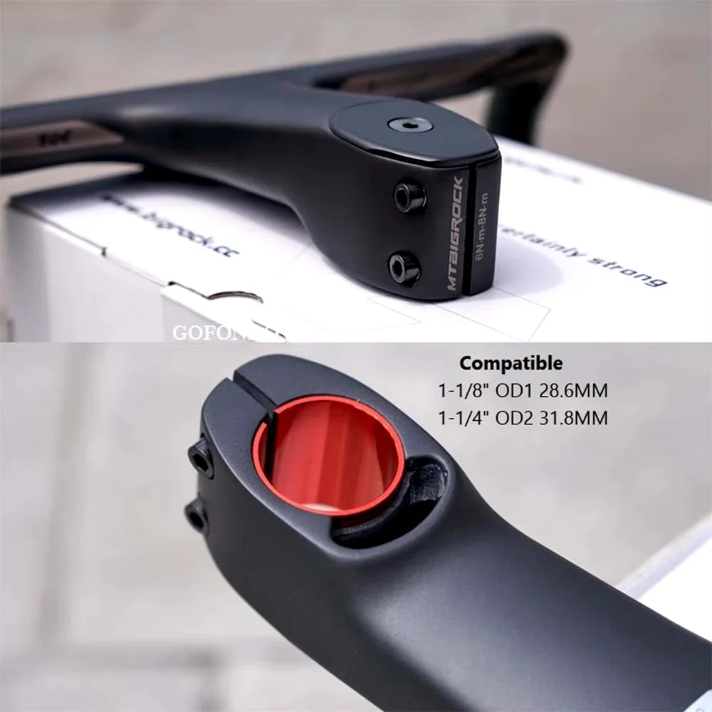 Bigrock Skyline V2 Carbon Fiber Road Handlebar, Gravel Handlebar, Full Internal Routing Handlebar 380/400 for Bicycle Part Od1 28.6mm and Od2 31.8mm