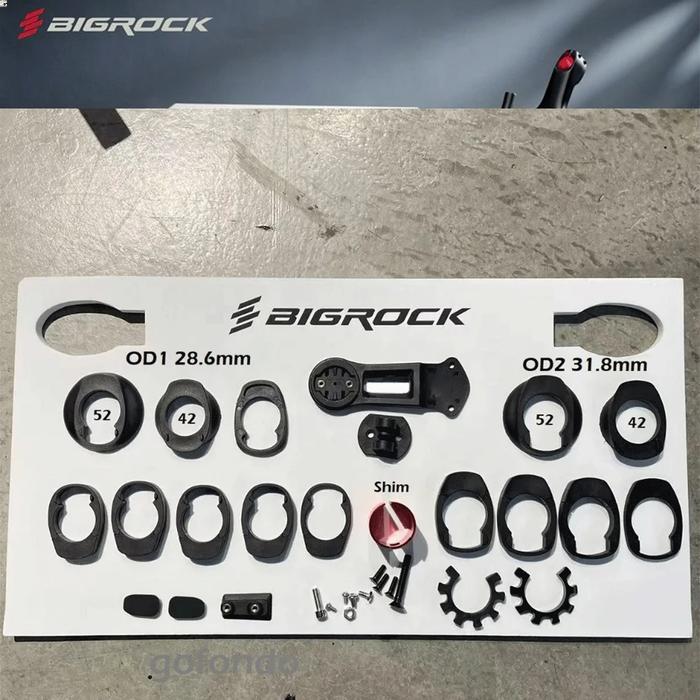 Bigrock Skyline V2 Carbon Fiber Road Handlebar, Gravel Handlebar, Full Internal Routing Handlebar 380/400 for Bicycle Part Od1 28.6mm and Od2 31.8mm
