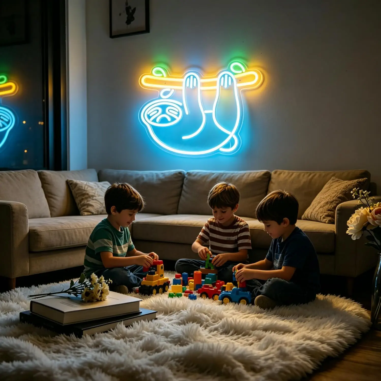 Sloth Neon Sign Dimmable Led Animal Sign for Wall Decor USB Powered Bright Neon Animal Signs for Home, Garden, Bars, Restaurants, Hotels, Stores, Clubs 15.35”x10.43”