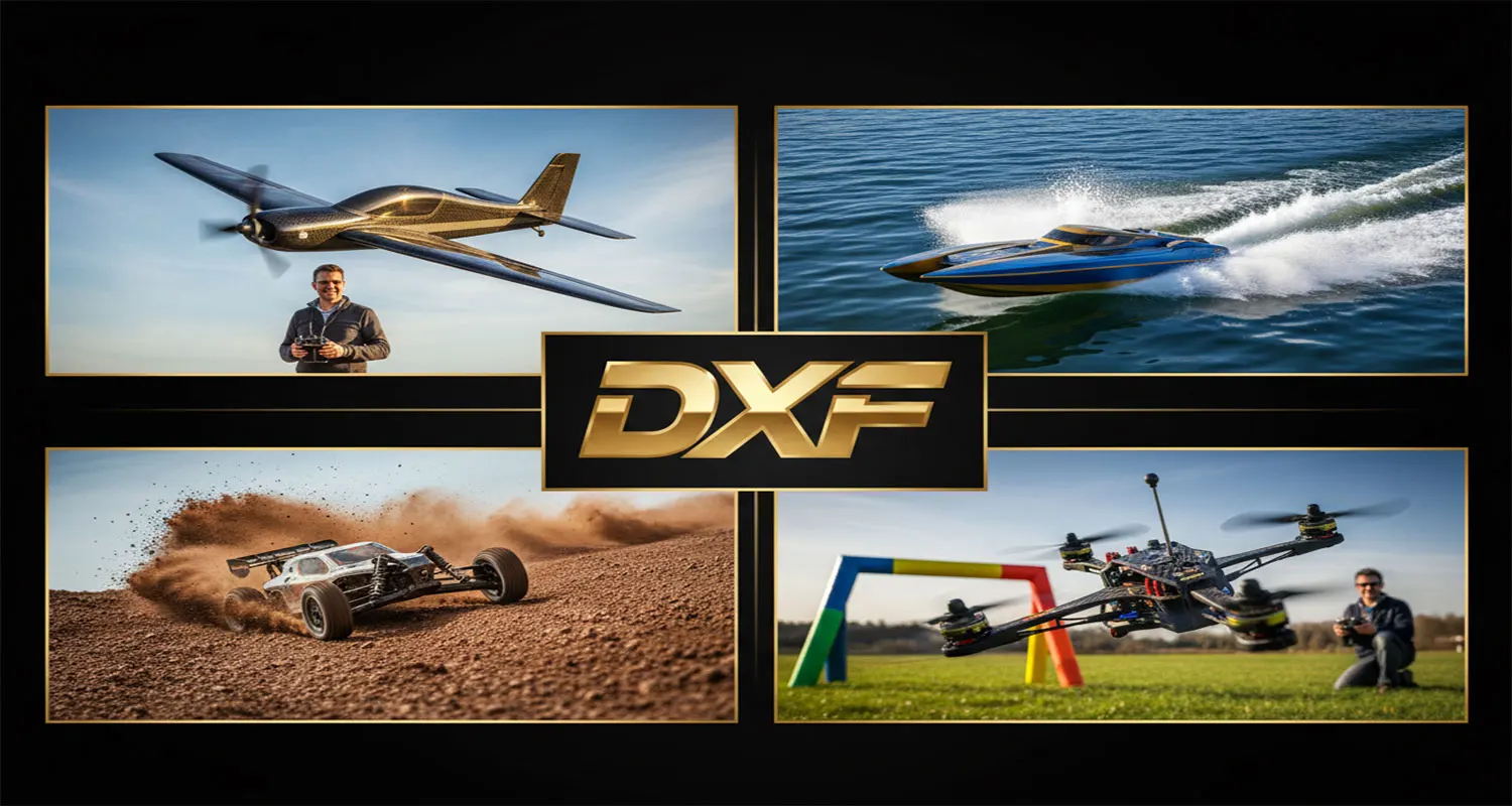 DXF 15.2V Graphene Lipo 4S Battery 6500mAh 140C EC5 XT90 Plug Gold Version Racing Series HardCase for RC Car Truck Truggy 1/8 Buggy