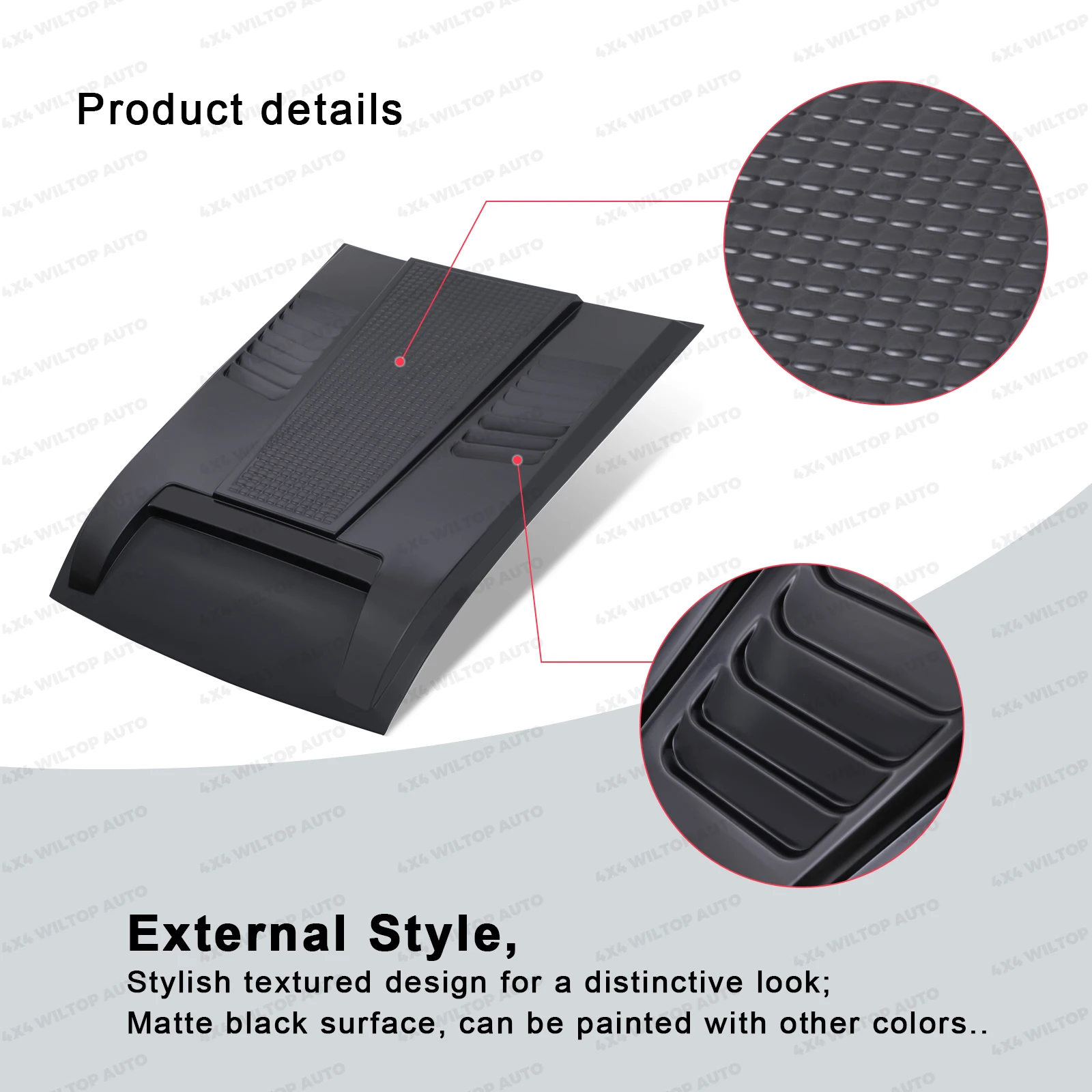 Bonnet Hood Scoop Cover For Mitsubishi L200 Triton MR 2019-2023 Matte Black PickUp Truck Car Accessories Front Engine Hood Trims