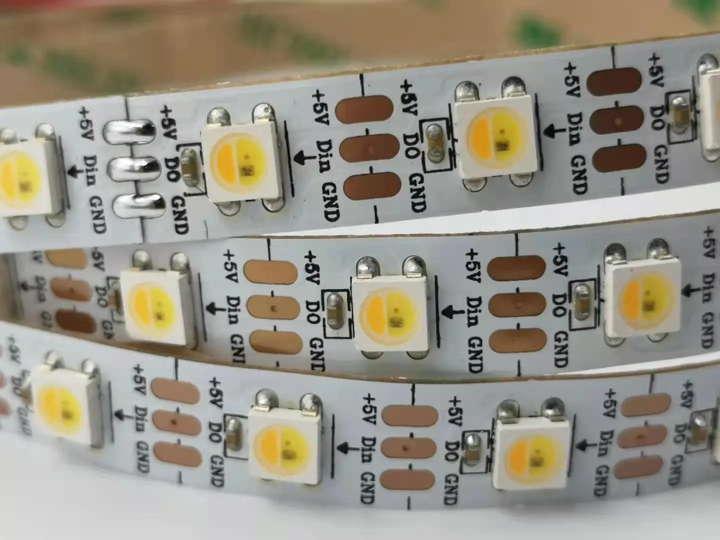 SK6812 WWA (warm white+cool white+amber color)LED Pixel Strip,30/60/144 leds/pixles/m;IP30/IP65/IP67 DC5V 5m