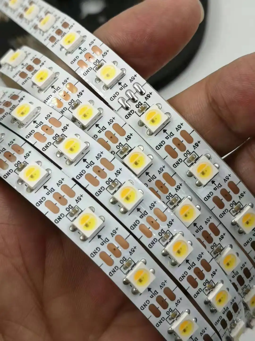 SK6812 WWA (warm white+cool white+amber color)LED Pixel Strip,30/60/144 leds/pixles/m;IP30/IP65/IP67 DC5V 5m