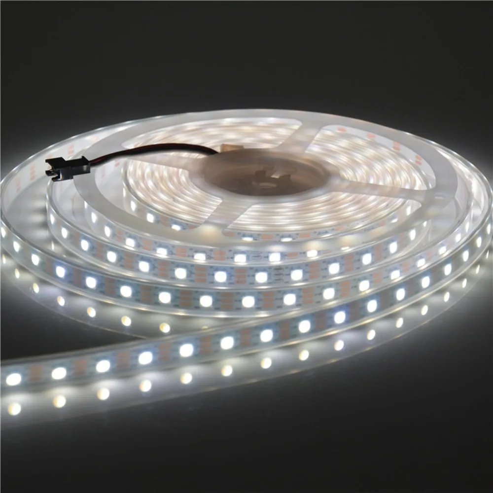 SK6812 WWA (warm white+cool white+amber color)LED Pixel Strip,30/60/144 leds/pixles/m;IP30/IP65/IP67 DC5V 5m