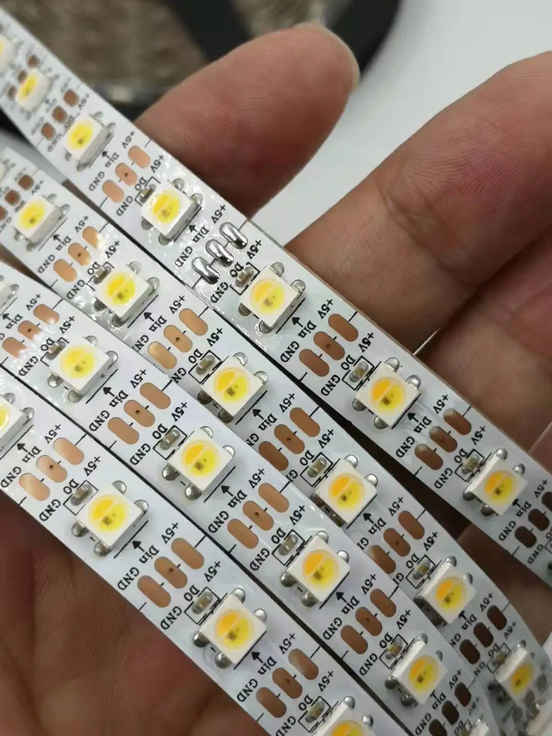 SK6812 WWA (warm white+cool white+amber color)LED Pixel Strip,30/60/144 leds/pixles/m;IP30/IP65/IP67 DC5V 5m