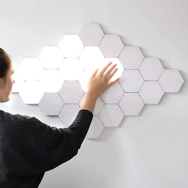 Quantum Lamp LED Panel Light Magnetic Hexagons Modular Touch Sensitive Sensor Creative LED Wall Panel Lights for DIY Decoration