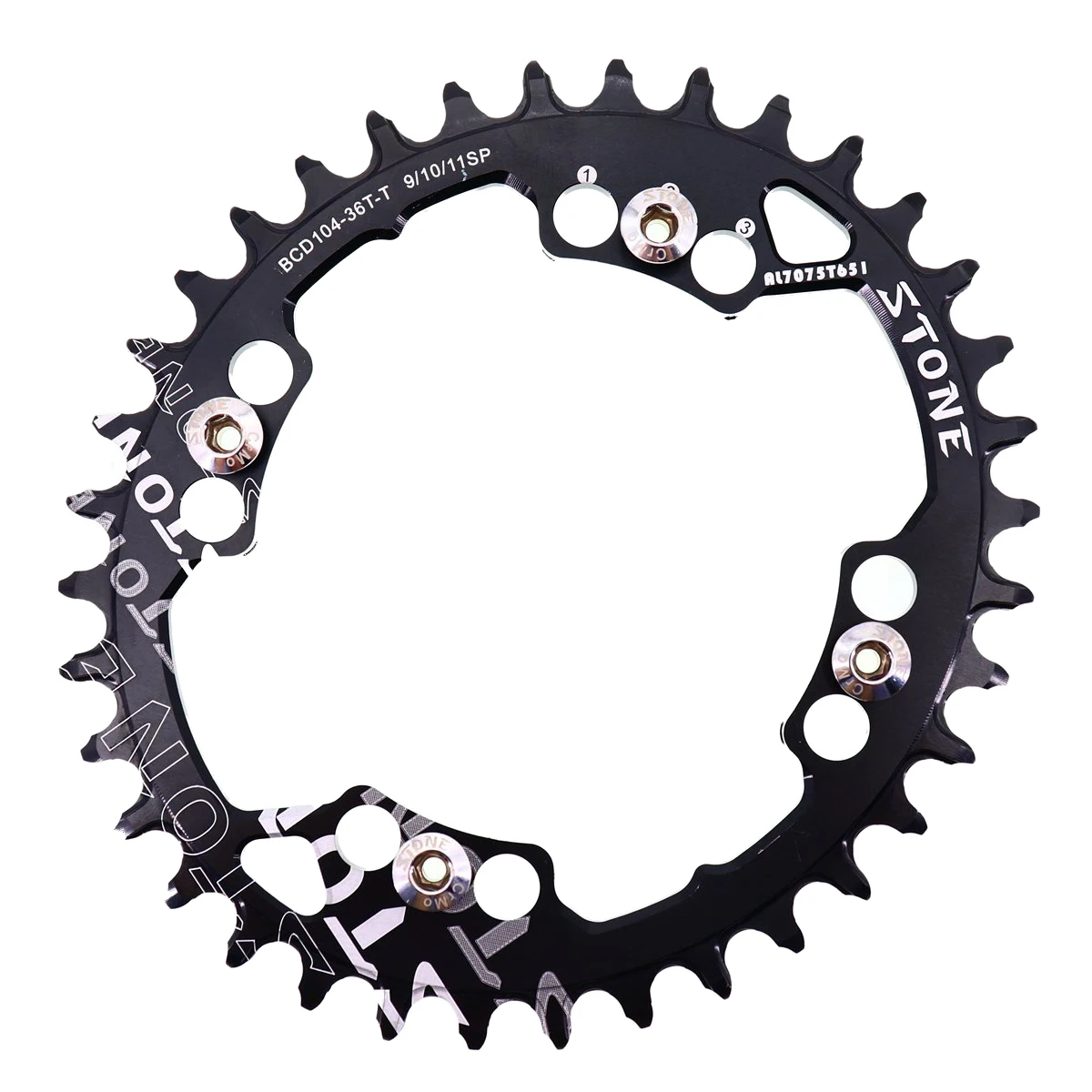 Stone Chainrings / Compatible with Mtb 104Bcd Monoplatos Potentiometer | 32t | 34t | 36t | Round Plate | Oval Plate | Stone | Sigeyi | Accessories | Material Aluminum | Hardness: 150Hb | Cycling | Teeth | Cnc |