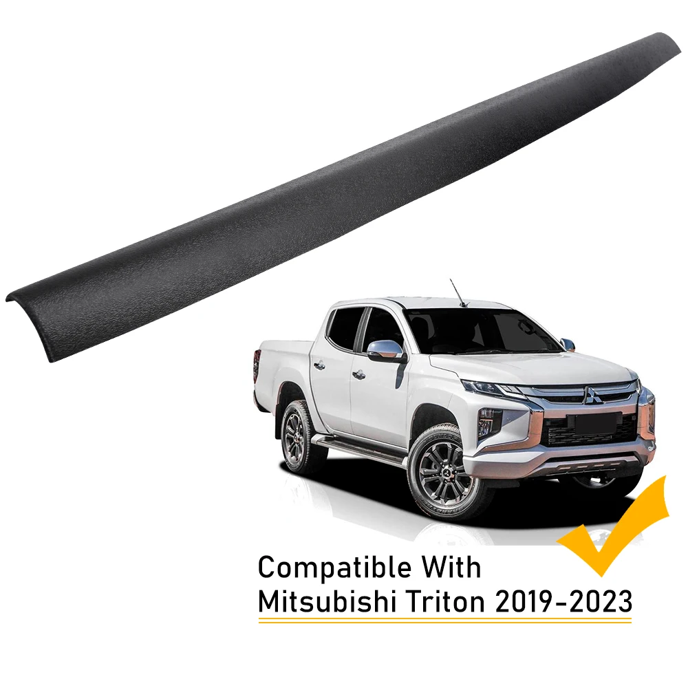 Rail Guard Cap Protector Tail Gate Trim for Mitsubishi L200 Triton MR 2019 2020 2021 2022 2023 1PCS Matte Black Tailgate Cover