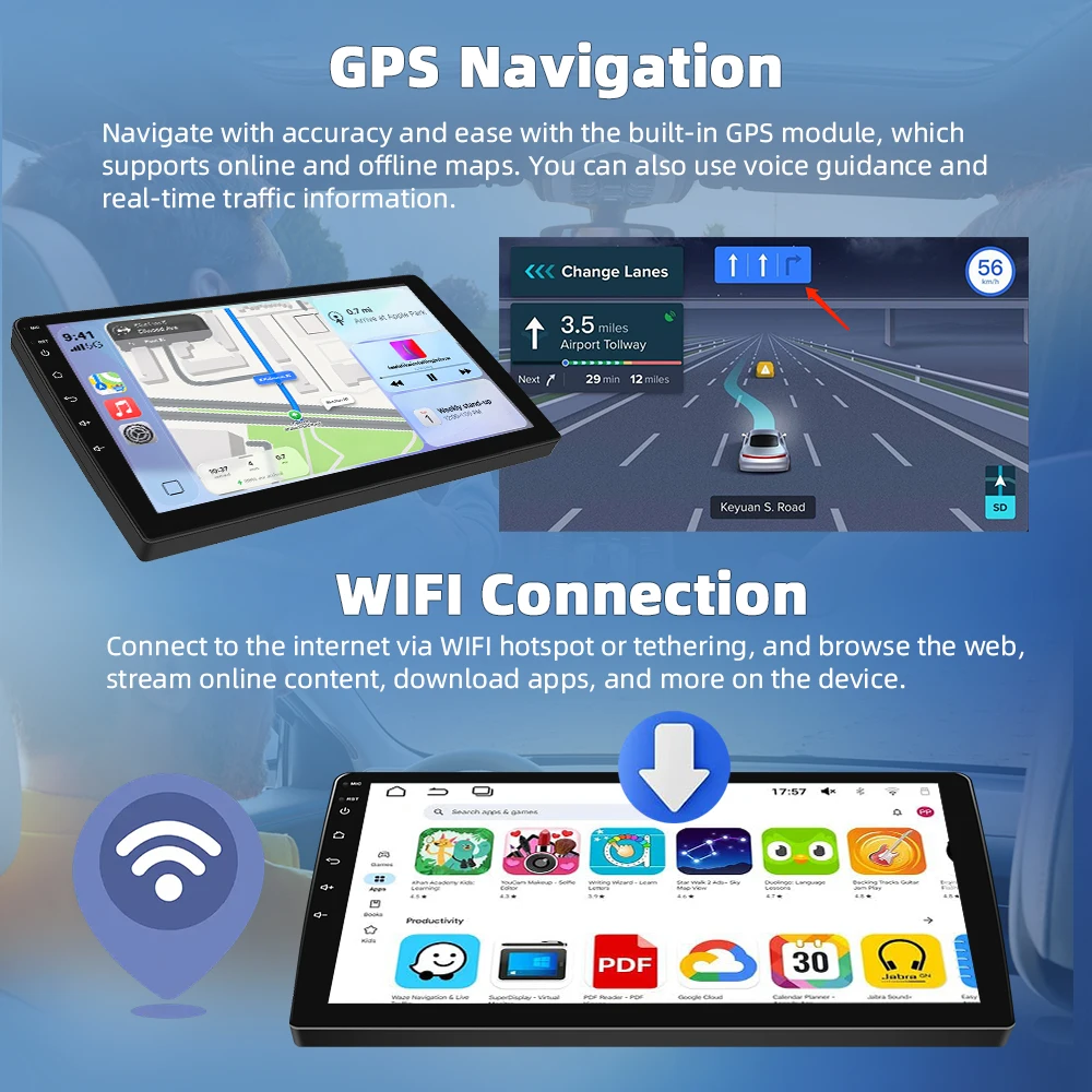 Podofo Android Car Radio For Nissan NAVARA 2006-2012 Carplay Android Auto Multimedia Player GPS Navigation RDS Head Unit