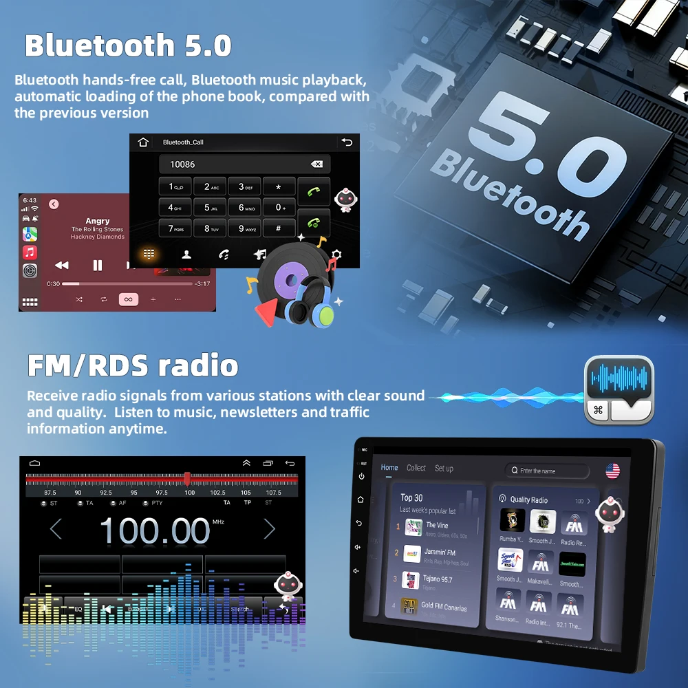 Podofo Android Car Radio For Nissan NAVARA 2006-2012 Carplay Android Auto Multimedia Player GPS Navigation RDS Head Unit
