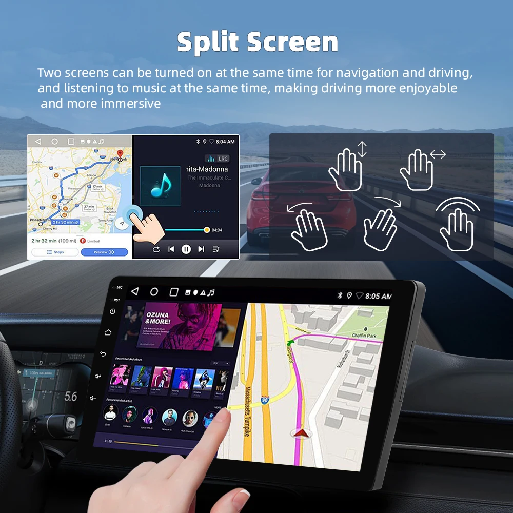 Podofo Android Car Radio For Nissan NAVARA 2006-2012 Carplay Android Auto Multimedia Player GPS Navigation RDS Head Unit