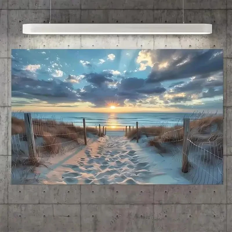 2D plane 1 piece, modern fashion popular theme, including characters, flowers, landscape wooden frame cloth painting