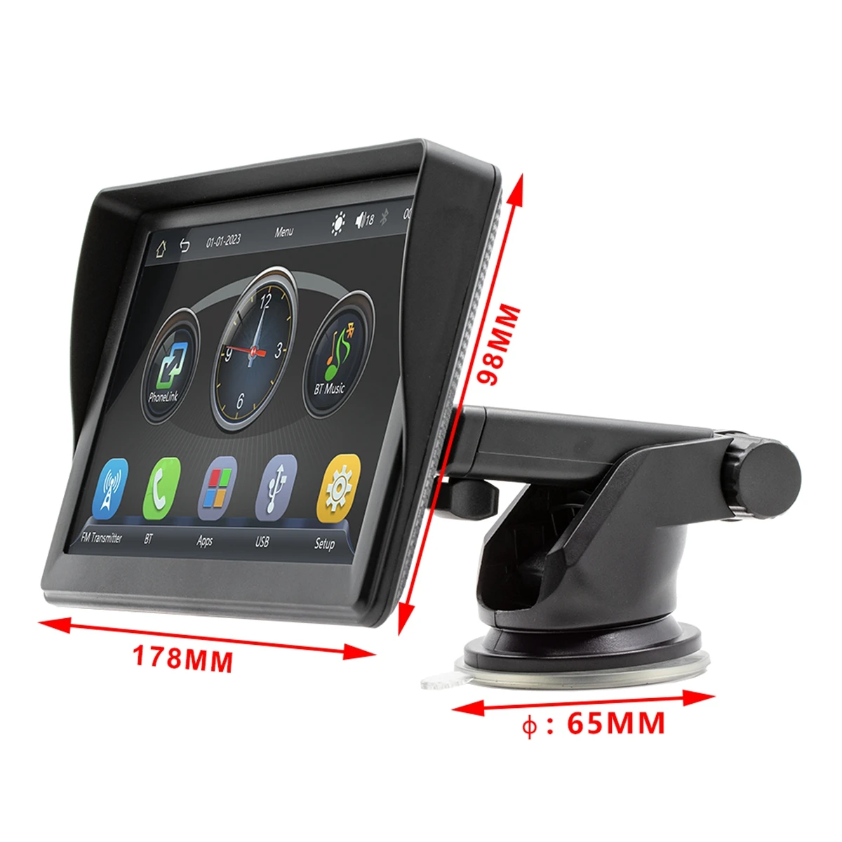 7''Car MP5 Bluetooth 5.0 GPS Navigation Mirrorlink WiFi with Carplay Android Auto Portable Stereo Radio for Automobile