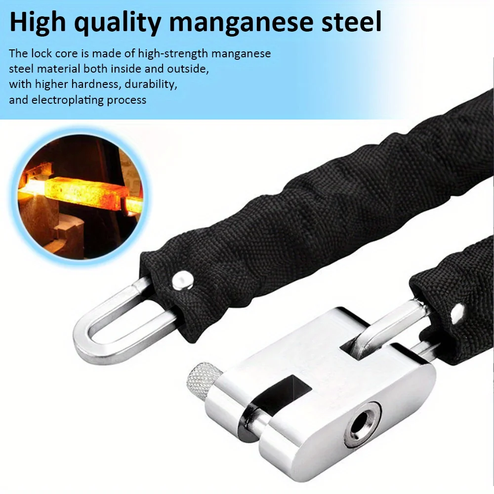 1.8m Bike Chain Lock Home Garden Bicycle Heavy Duty Security Padlock Motorbike