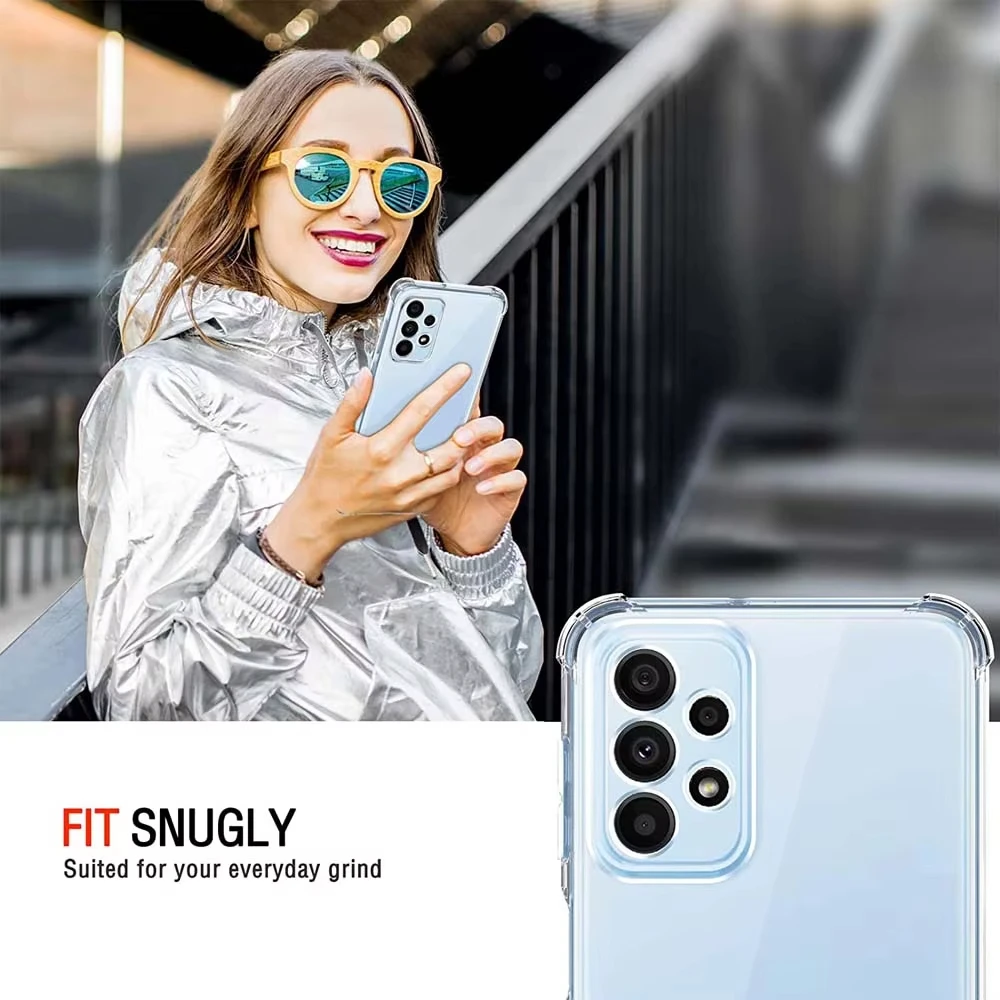 Shockproof Clear Case For Samsung Galaxy S25 Ultra S24 S23 FE S22 A56 5G A36 A26 A16 A55 A54 A35 A25 A15 A34 A33 A53 A13 Cover