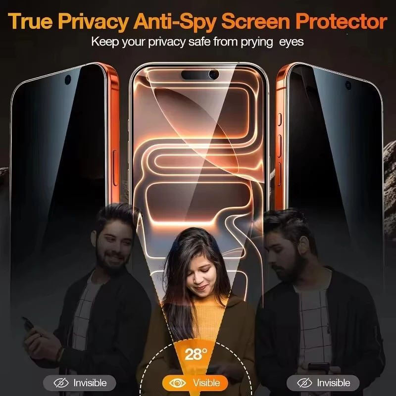 5PCS Easy Installation Anti Spy Glass For Poco X6 Pro 5G X5 X4 X3 NFC M6 Pro 4G M5s M4 M3 M2 F6 Pro F5 F3 C65 Screen Protectors