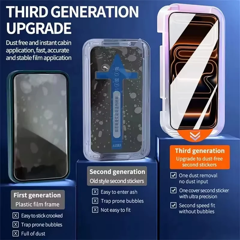 5PCS Easy Installation Anti Spy Glass For Poco X6 Pro 5G X5 X4 X3 NFC M6 Pro 4G M5s M4 M3 M2 F6 Pro F5 F3 C65 Screen Protectors