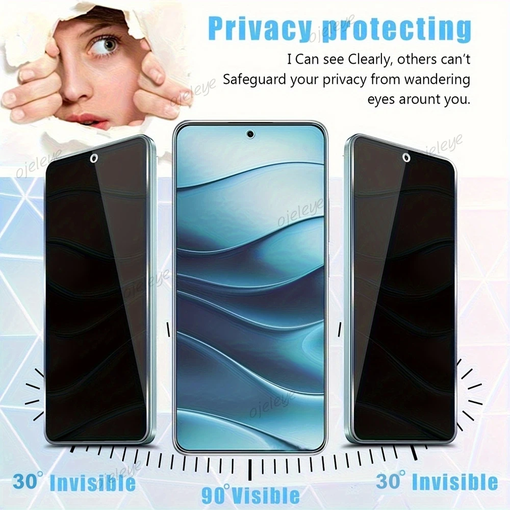 Privacy Screen Protector For Xiaomi Redmi A5 A4 15C 14C 13C 12C 10C 10A 12 10 A3 Pro A2 Plus 9C NFC 9T 9 Anti-Spy Tempered Glass