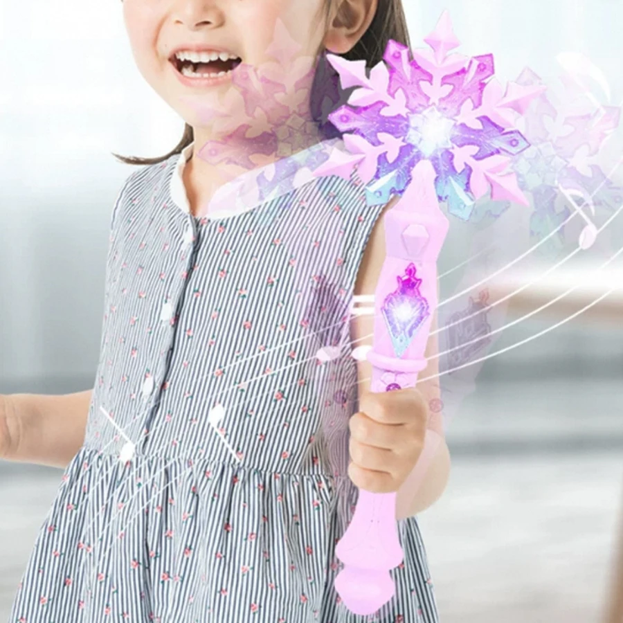 Dreamy fairy snowflake wand, sparkling magic wand, girl's dream dressing toy, as a birthday gift, holiday gift, Christmas gift